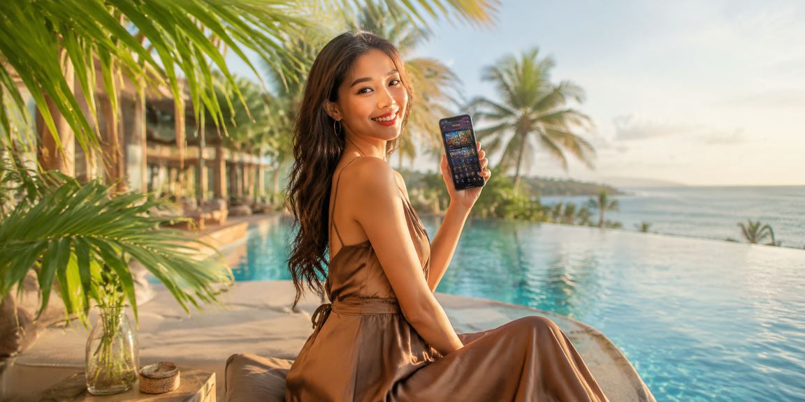 Người dùng tại Đà Lạt xem kèo thể thao và kiểm tra khuyến mãi trên điện thoại cạnh ly cà phê